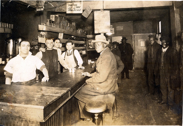 Greek-owned diner in Pittsburg catering to black patrons. Circa 1930.